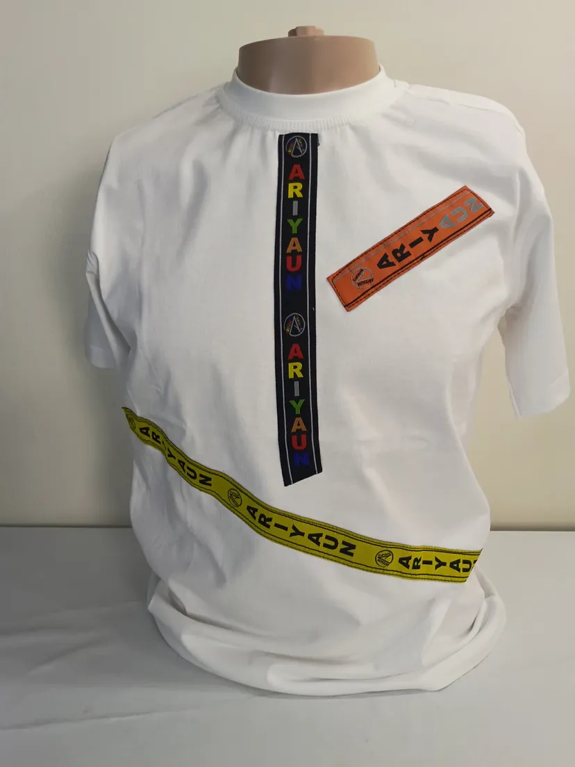 White Bold Line Graphic Shirt